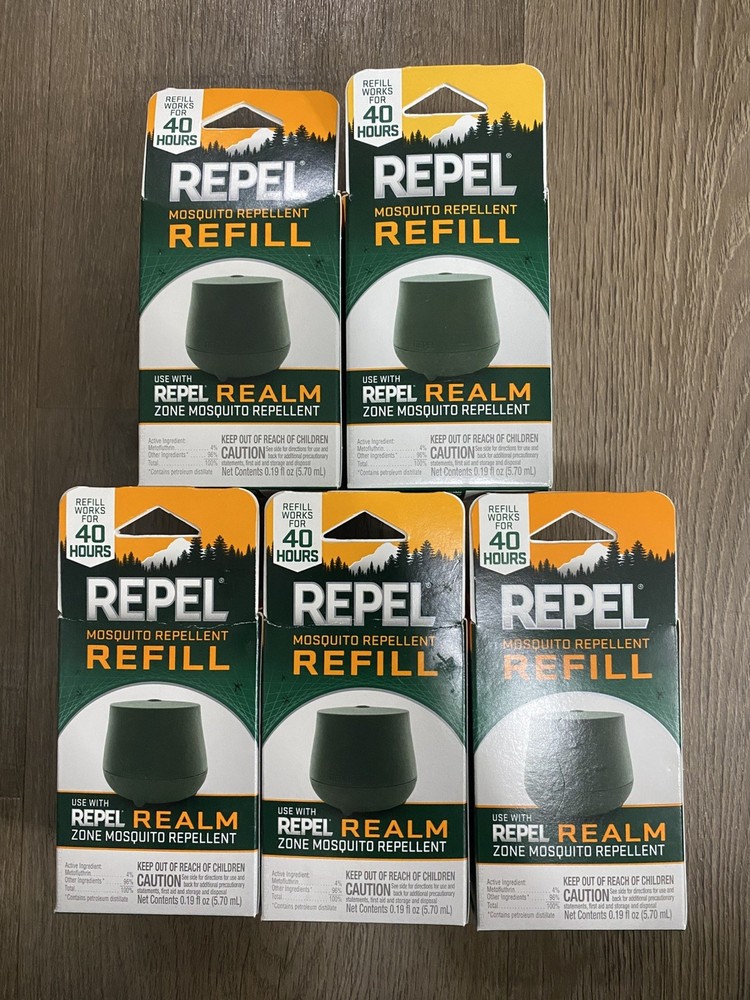 Lot of 5 Repel Realm Zone Mosquito Repellent Refills New in Box