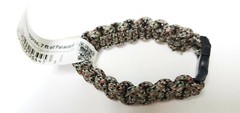 Gray Forest Camo Paracord Bracelet Crown 7ft of paracord survival camping hiking