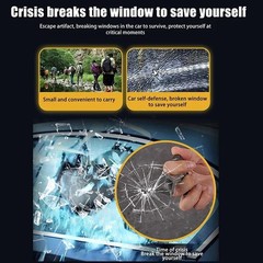 Multifunctional EDC alloy single-finger car window breaker, outdoor camping