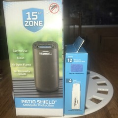 Thermacell Patio Shield Mosquito Repeller – Graphite/with 48 Hours Refills New!!