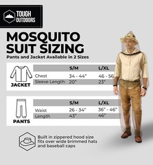Roomy Mesh Bug Suit for All-Season Outdoor Activities – Large – Free Carry Pouch