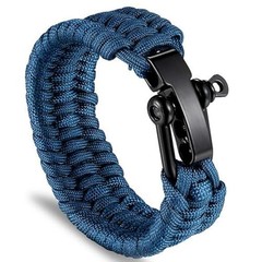 4 Pack Durable Paracord Bracelet, Paracord Bracelet Shackle Buckle, Metal