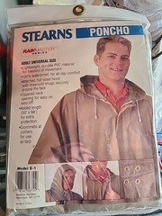 New Stearns 100% Waterproof Rainmaster Series Universal Adult Tan Poncho Sealed