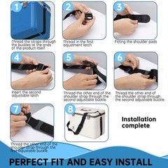 Paracord Cooler Strap Compatible with Enge 118 inches x 1.3 inches, Black