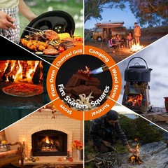 Fire Starter Squares 72Pcs,Natural Starters for 72PCS, Brown