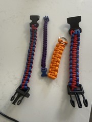 Hand made paracord bracelet keychain – Cobra weave – made by 12 year okd boy USA
