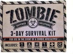 ZOMBIE 3-Day Survival Kit Food Water Lighting Tools Warmth First Aid Emergency