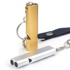 HOYUTNESS 120 dB Loud Emergency Survival Whistle with General, Silver/Gold