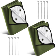 2 Pcs Heavy Duty Insulated Tarp Emergency Blankets for Survival 60 X 82 Inches T