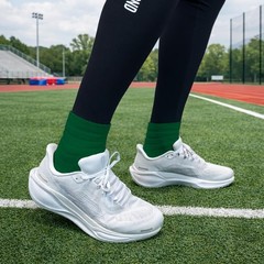 NXTRND 3 Pairs Compression Running Socks for Men, Large, Dark Green (3 Pairs)