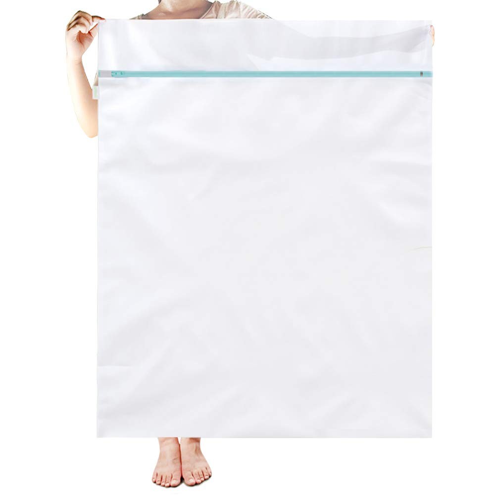 OTraki Large Mesh Washing Bag 43 x 35 in XL 43 x 35 inch, White + Blue