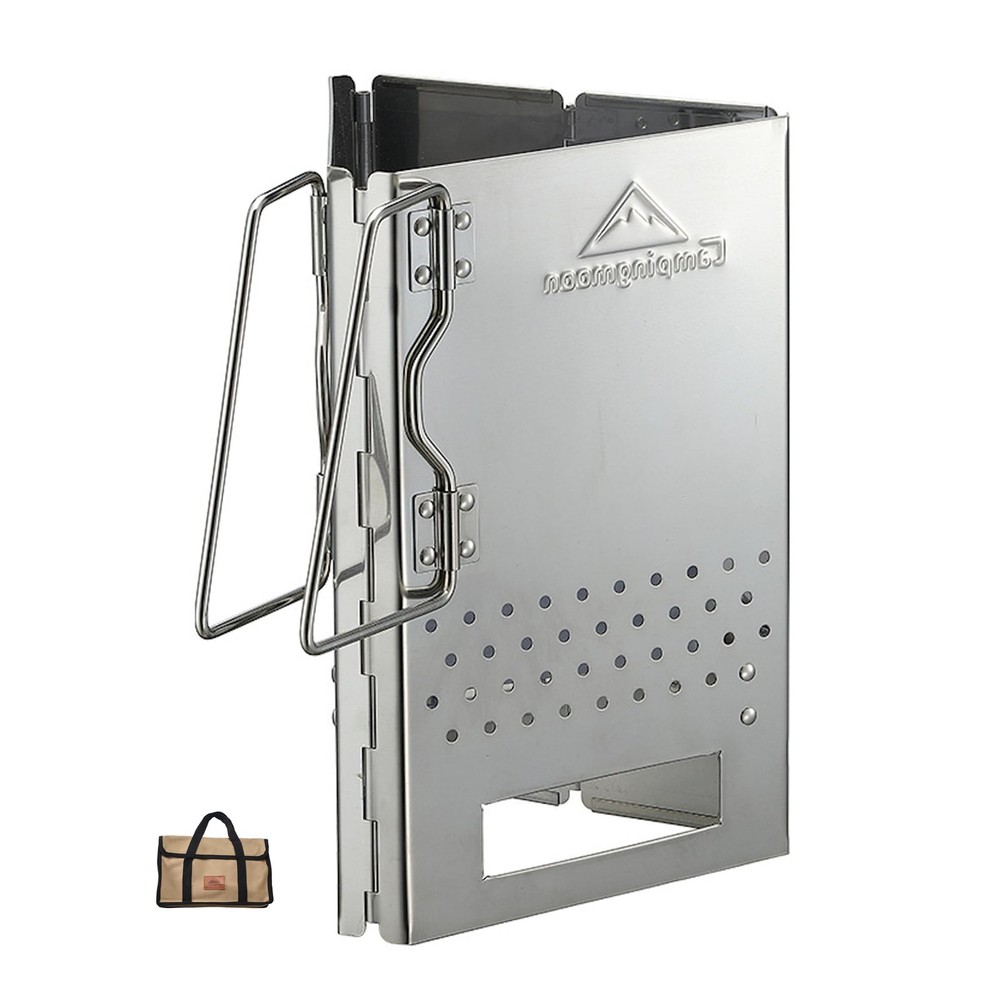 Campingmoon Charcoal Chimney Starter Collapsible Foldable Grill Chimney Stainles