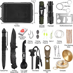 Survival Kit, 28 in 1, Emergency Survival Gear and Equipment Supplies Kits