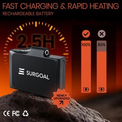 Surgoal Heated Gloves For Men Women 7.4V Battery Rechargeable 2.5-Hour Charging