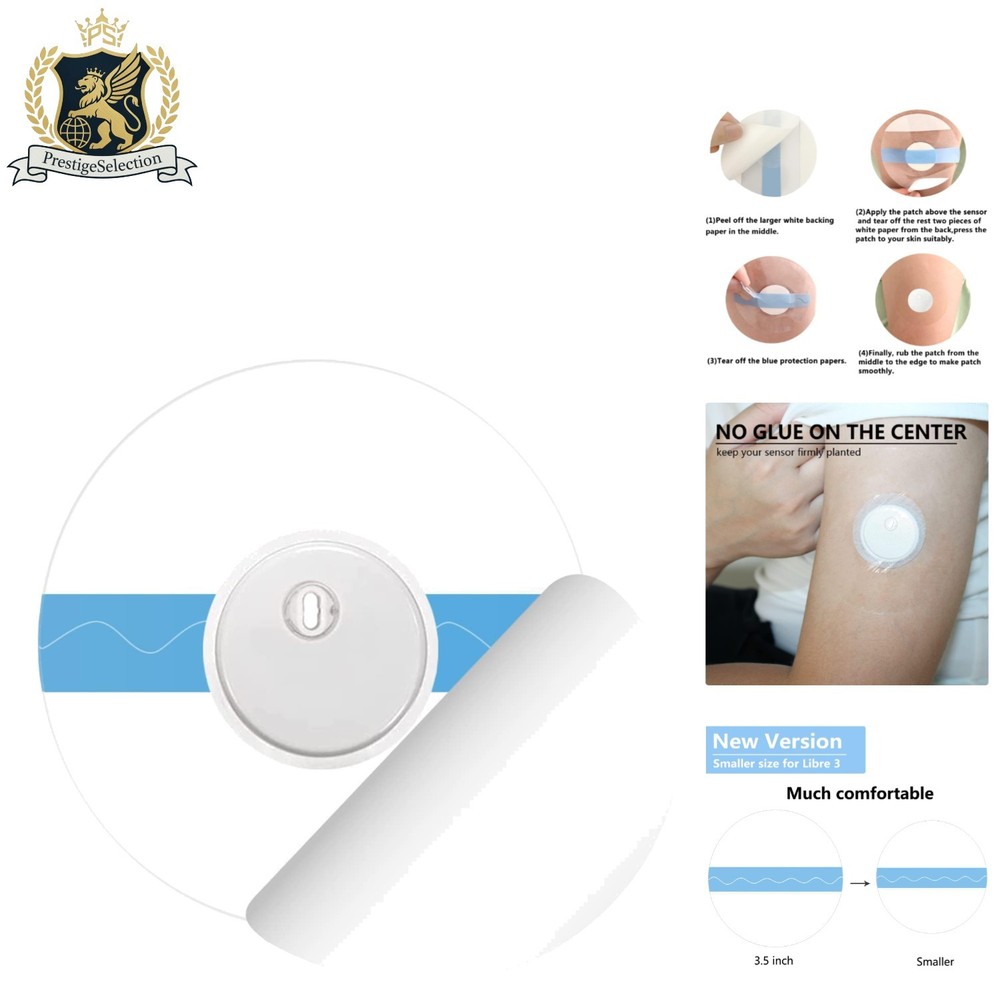 Libre 3 Overpatches – 60 Pack Waterproof, Easy Application & 14-Day Durability