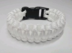 White Paracord Emergency Rope Survival Bracelet 9 Feet 7 Strand 550 LB
