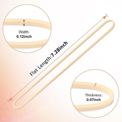 Large Rubber Bands, 120 Pcs, 7×1/8 Inches, Light Beige Big Rubber Bands, Giant