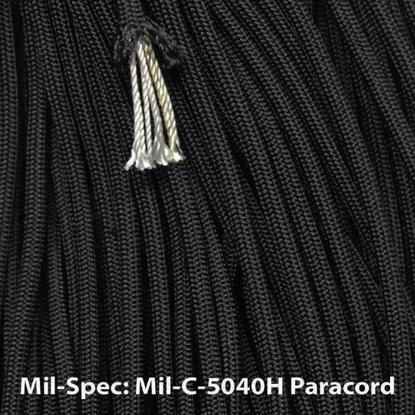 Mil Spec 550 Paracord Black (Mil Spec Type III MIL-C-5040H) Made in USA