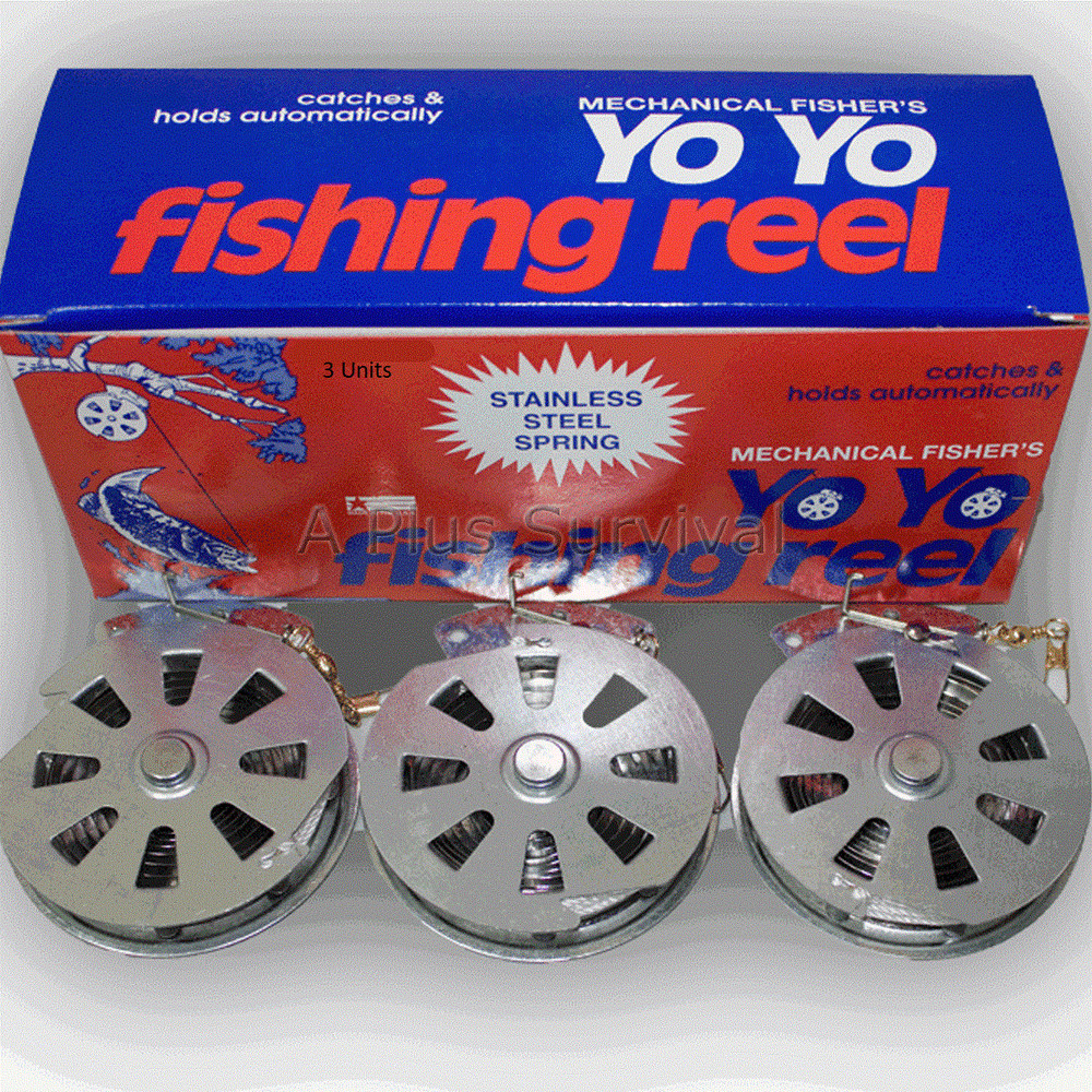 Lot of 3 – Mechanical Fishing Snare Reel Yo Yo Hunting