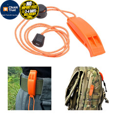 Eco-Fused 2X Survival Whistle and Signal Mirror – Outdoor Orange