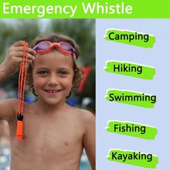 5 Pack 120db Emergency Whistle for Camping Hiking Hunting Boating Fishing