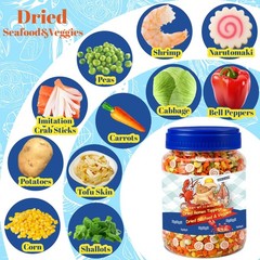 11.6oz Dried Ramen Toppings – 11 Mixed Dehydrated Seafood & 11.6 ounces