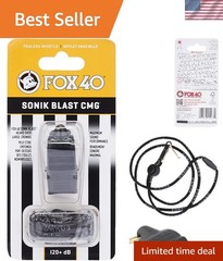 High-Performance Sonik Blast Whistle – 120dB, Moisture-Resistant, Black