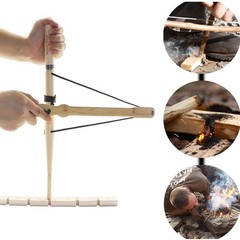 Bow Drill Fire Starter Kit, Survival Tool, Primitive Friction Fire Starting K…