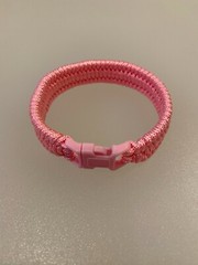 Paracord 95 Survival MINI Trilobite Bracelet / Ankle Handmade Light Pink 7 3/4″