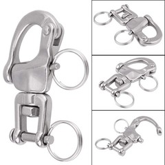 316 Stainless Steel Jaw Swivel Snap Shackle Sailboat Spinnaker Clasps 70mm