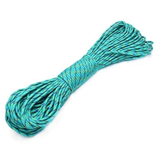 100ft Type III 7 Strand Core Paracord 550 Parachute (99# Light Blue Camo)