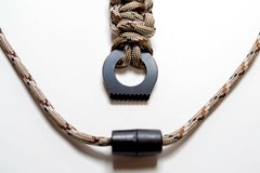 Breakaway Fire Starter Necklace With Extra Camo 550 Paracord Survival Cord