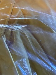 Yellow PVC rain jacket