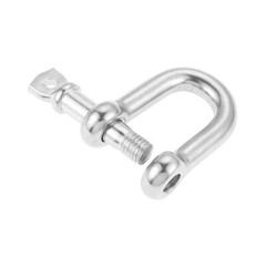 2×M12 D Shape Shackle SUS304 For Mounting Ropes Cables Straps Chains Trailers