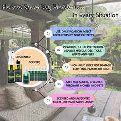 Mixed Multi-Use Insect Repellent; Picaridin Scented & Unscented Bundle