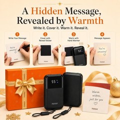 Rechargeable Hand Warmers 2 Pack, Electric Pocket 2Pack, Matte Black