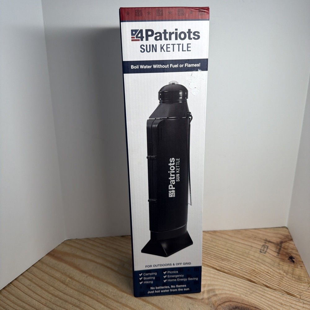 4Patriots Sun Kettle Solar Thermos Water Heater Brand New