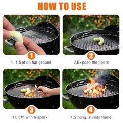 50 Pack Fire Plugs, Emergency Waterproof Fire Starter Plug | Odorless Yellow