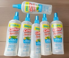 6x Cutter Skinsations Mosquito Insect Repellent Pump Spray Aloe Vitamin E 7.5 oz
