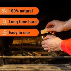 Effortless 100-Pc Fire Starters – Quick Ignition for Grills & Outdoor Fires