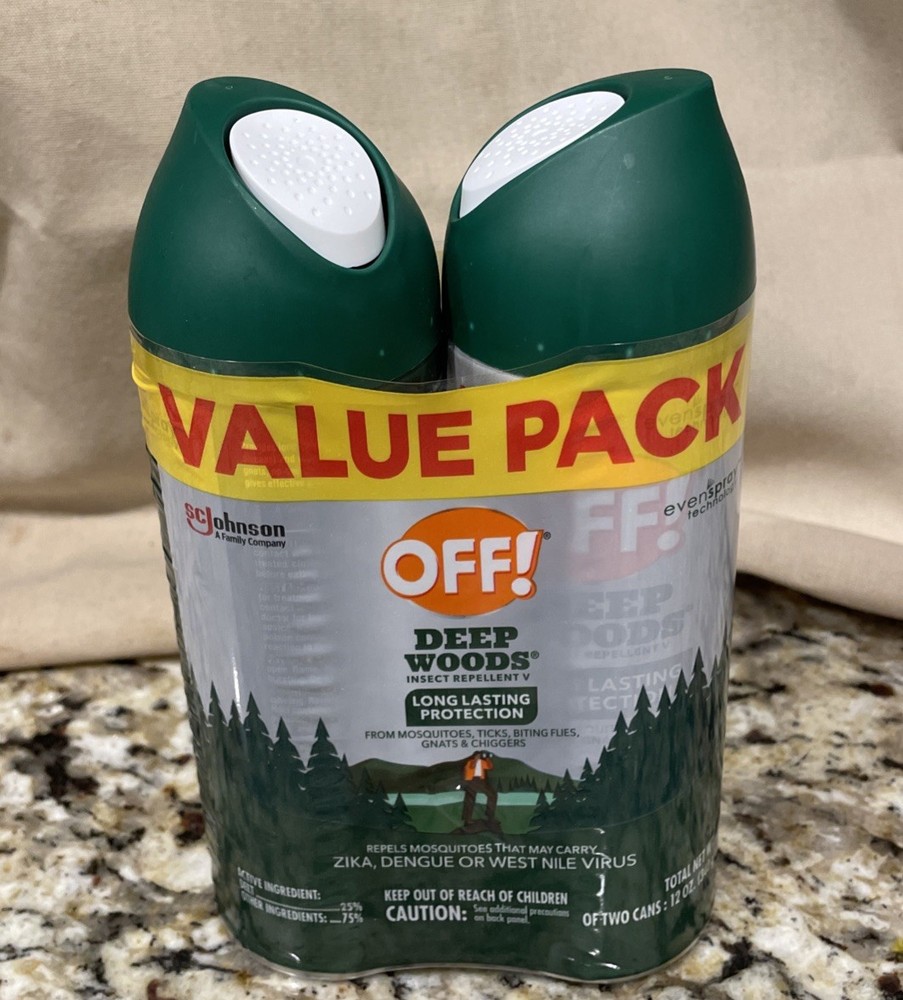 OFF! Deep Woods Insect Repellent V VALUE PACK, 2-6oz Cans Even Spray Technology