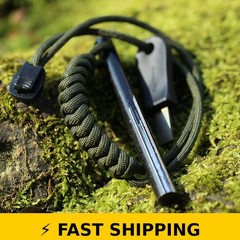 bayite 4 Inch Ferrocerium Fire Starter Kit with Paracord Lanyard