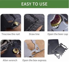 Multi Tool 46 in 1 Credit Card Size Outdoor Camping Survival Accessories Multipu
