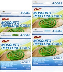 Pic C-8-24 Mosquito Repellent 4 Coils, packs of 4 (16 Coils Total)