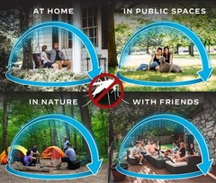 2x Thermacell Patio Mosquito Repeller with Refill, Scent-Free, 15 Ft Zone, Blue