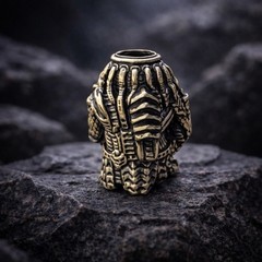 Predator Bead Brass Paracord EDC Lanyard Knife Bead Handmade
