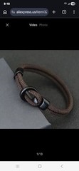 3 Pack Men’s Rope Bracelet Double Layer Paracord Outdoor Survival Camping 8 Inch