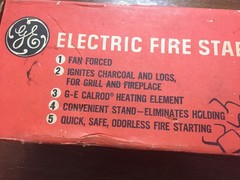 Vintage General Electric Fire Starter Fan Forced Model FS1 – New
