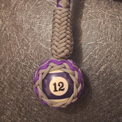 550 Paracord Motorcycle Get Back Whip Handcrafted Acid Purple/Charcoal Gray