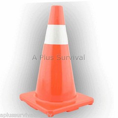 18″ Orange Traffic Safety Cone with Reflective Strip Survival Emergency Kits